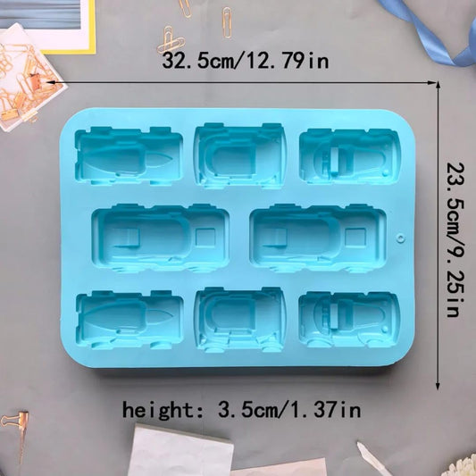 Bakewareind 3D Car Truck Cake Chocolate Silicone Mould, 6 cavity
