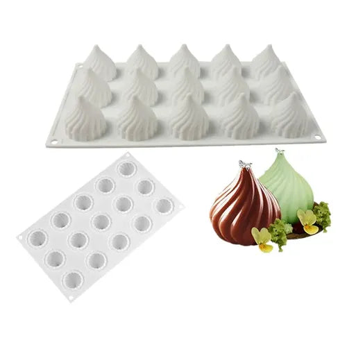 Bakewareind Modak Mousse Entremet Cake Silicone Mould , 15 cavity