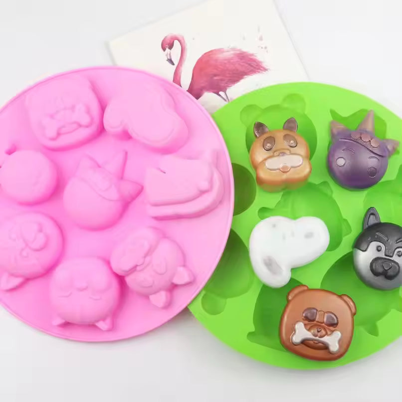 Bakewareindia 3D Animal Unicorn Cute Silicone Moulds,8cavity