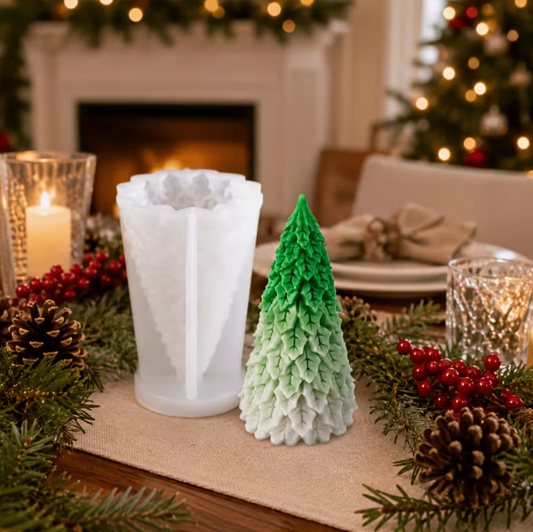 Lyba Mould Pinecone Christmas Tree Candle Silicone Mould