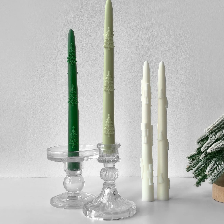 Lyba moulds Christmas Tree Taper Pillar Candle Mould
