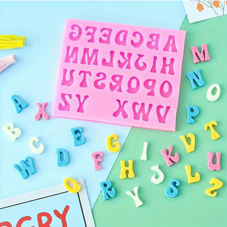 Bakewareind Alphabet Fondant Chocolate Silicone Mould