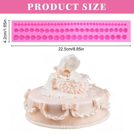 Bakewareind String Pearl Fondant Silicone Mould