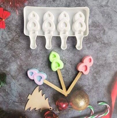 Bakewareind Double Heart Cakesicle Mould, 4 cavity