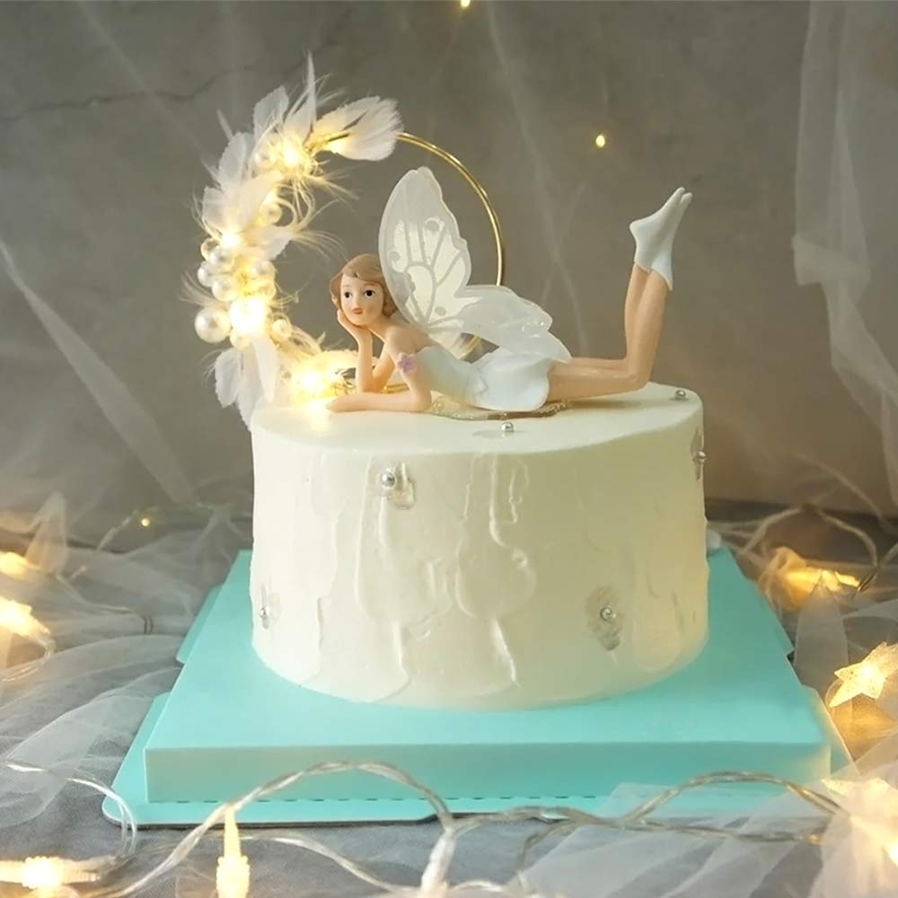 Bakewareind Angel Fairy Doll Cake Topper, 3 Pcs
