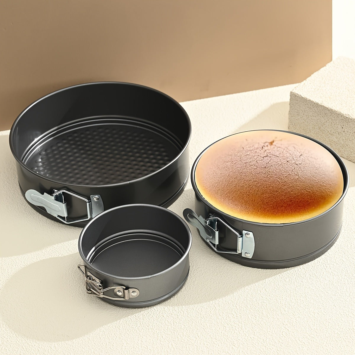 Bakewareind Non-Stick Springform Cake Pan, 3pcs Set