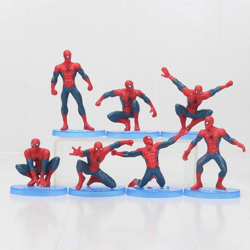 Bakewareind Spiderman Superhero Toy Cake Topper, 7pcs