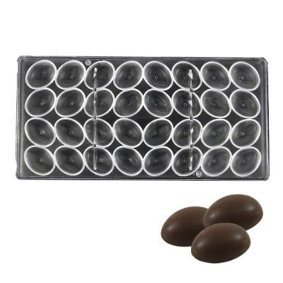 Bakewareind Oval Polycarbonate Chocolate Mould, 32 cavity