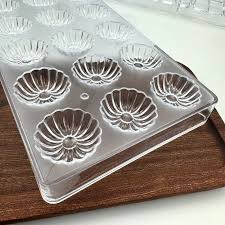 Bakewareind Flower Chocolate polycarbonate Mould, 18 Cavity