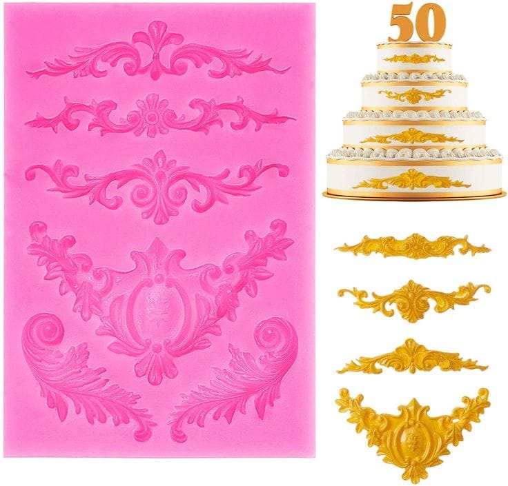 Bakewareind Vintage Baroque Fondant Silicone Mould
