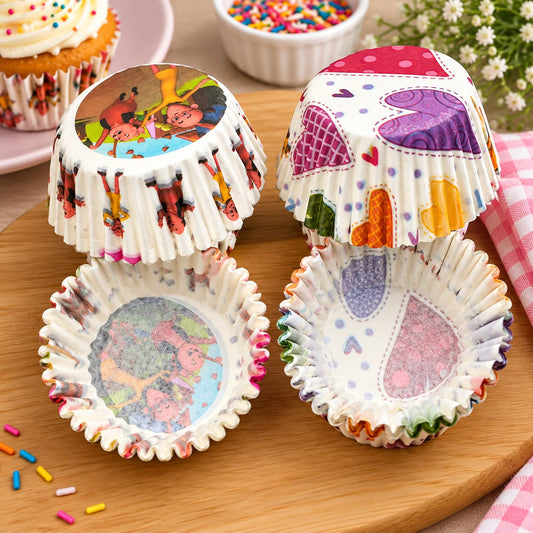 Bakewareind Printed Muffin Cupcake Liners, 200pcs Pack