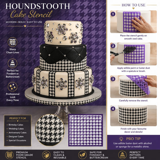 Bakewareind Pattern Mesh Cake Decorating Stencil