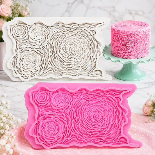 Bakewareind Rosette Texture Silicone Onlay Texture Mat Cake Mould