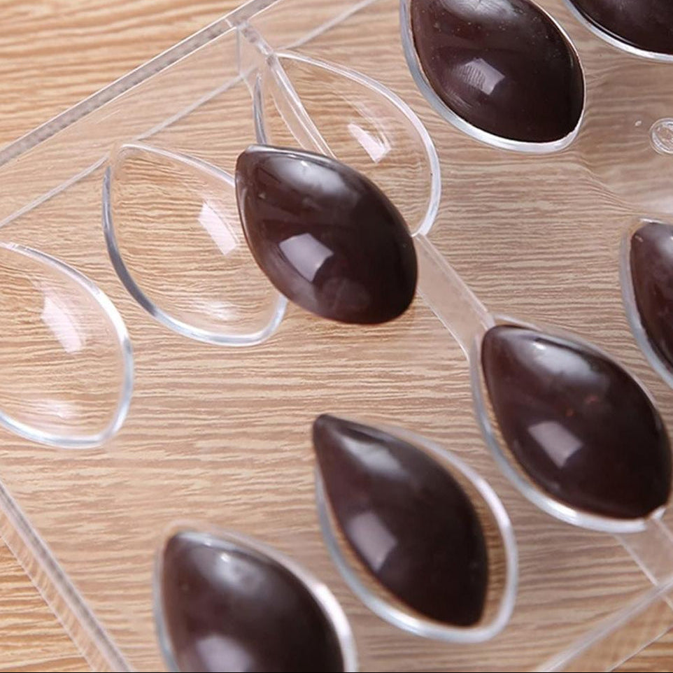 Bakewareind Quenelle Polycarbonate Chocolate Mould, 16 Cavity