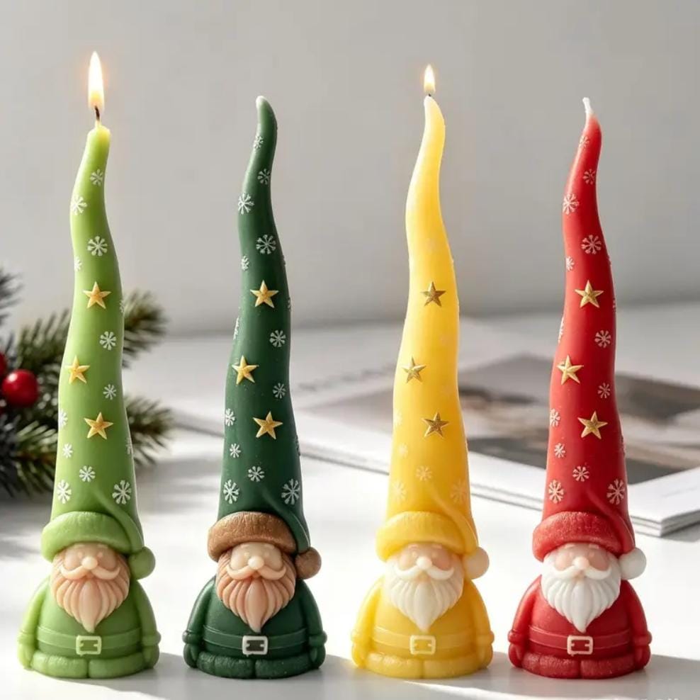 Lyba Moulds 3D Christmas Gnome Candle Silicone Mould