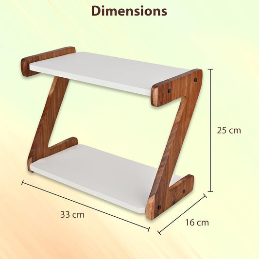 Bakewareind 2-Tier Wooden Rack Exhibition Display Stand