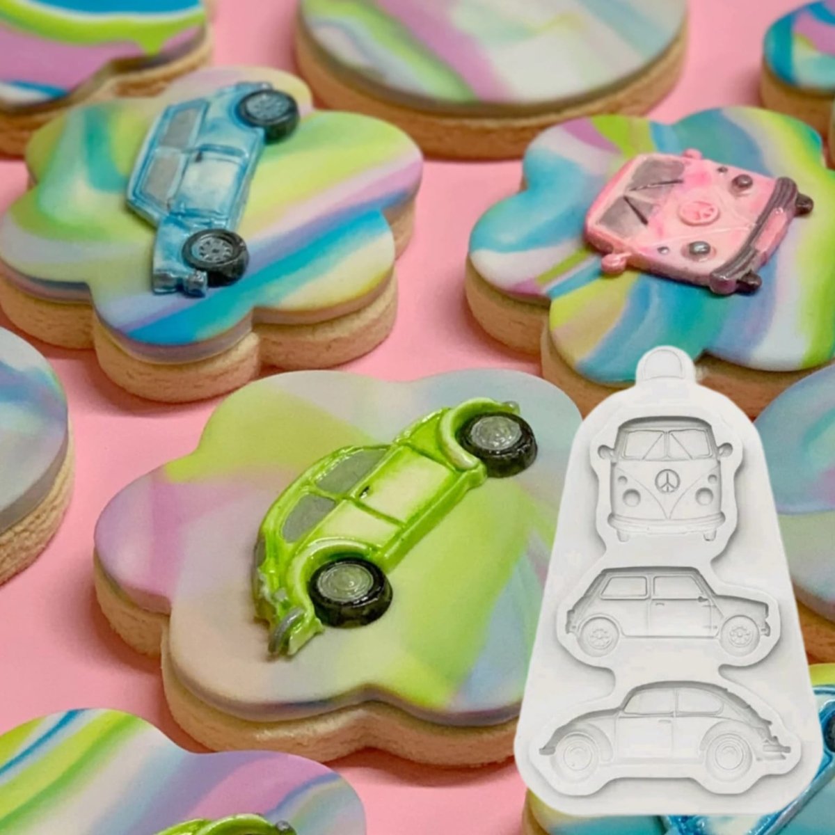 Bakeawreind Car Bus Fondant chocolate Cake Silicone Mould - Bakeware India