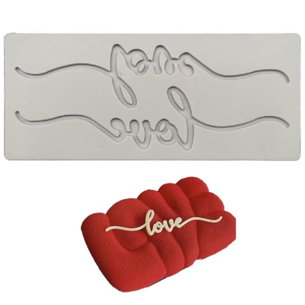 Bakeawreind Love Chocolate Garnish Silicone Mould - Bakeware India