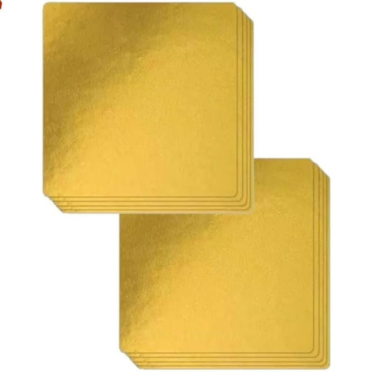 Bakewareind 10 inch MDF Square Cake base, 5pcs set - Bakeware India