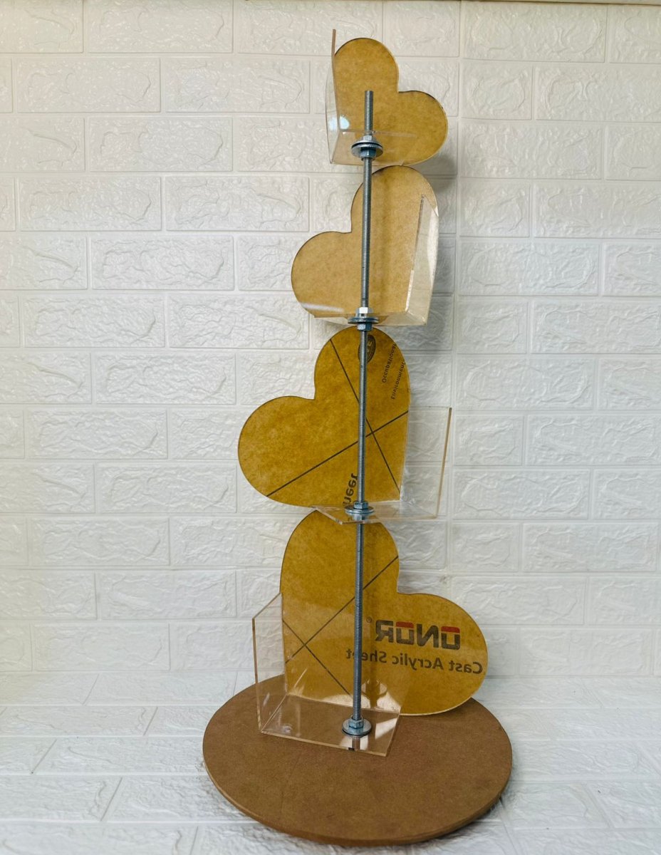 Bakewareind 2 & 4 Tier Cake Stand Heart Shape - Bakeware India