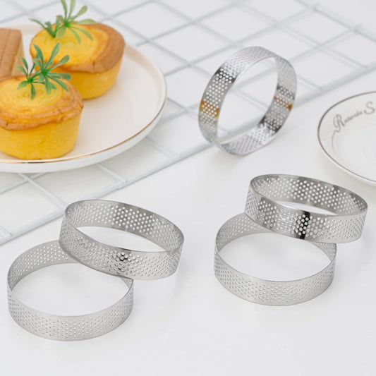 Bakewareind 8inch Perforated Round tart ring - Bakeware India