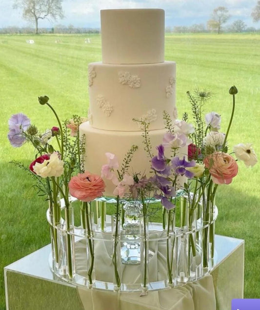 Bakewareind Acrylic Flower Crown Cake Stand - Bakeware India