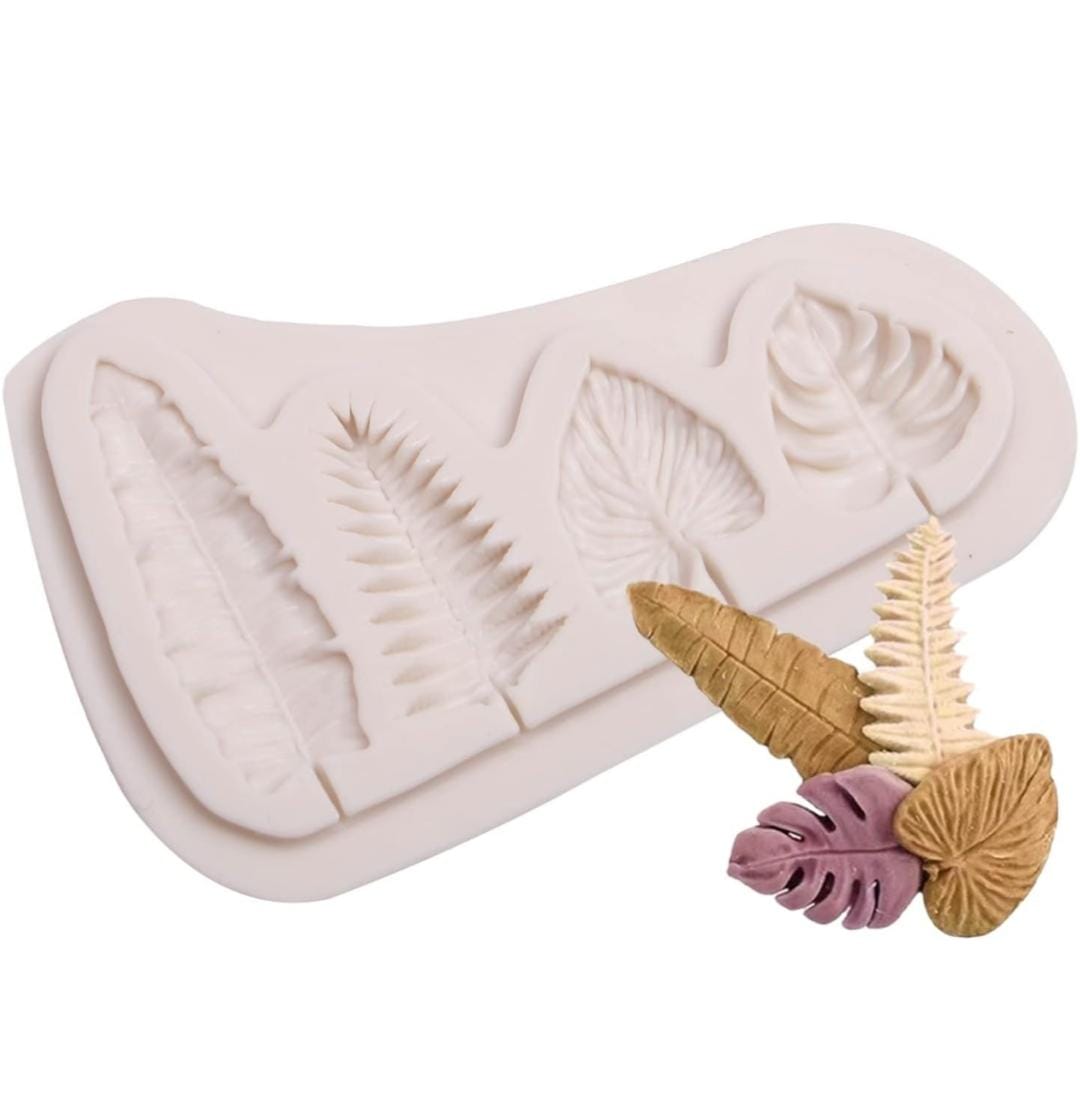 Bakewareind Assorted Leaf Fondant Silicone Mould - Bakeware India