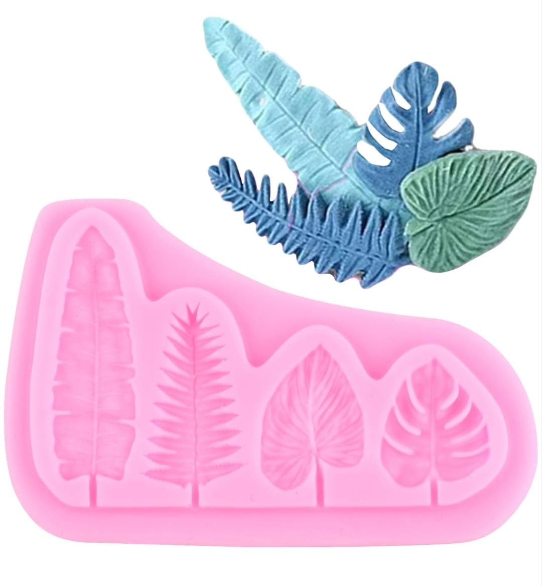 Bakewareind Assorted Leaf Fondant Silicone Mould - Bakeware India