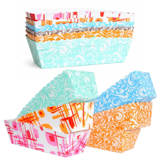 Bakewareind Assorted Plum Loaf Bake And Serve Liners , 20 pcs - Bakeware India