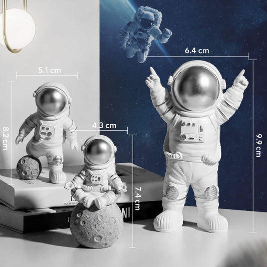 Bakewareind Astronaut Figurines Spaceman Cake Toy Topper, 3pcs - Bakeware India