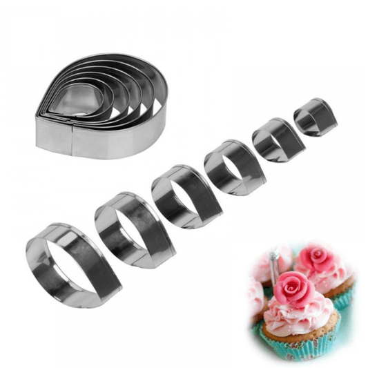 Bakewareind Austin Rose Steel Cutter, 7pc - Bakeware India