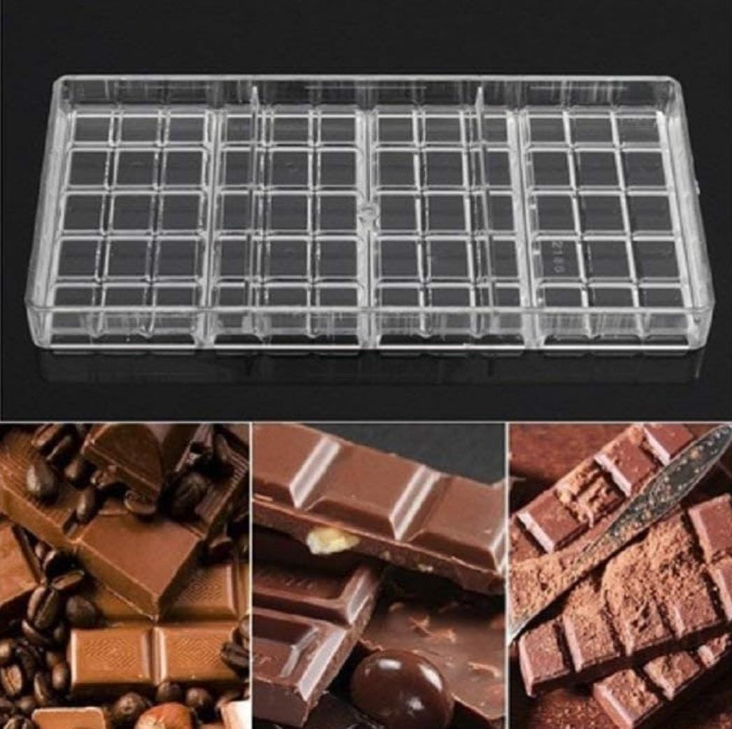 Bakewareind Bar Polycarbonate Chocolate Mould, 4 cavity - Bakeware India