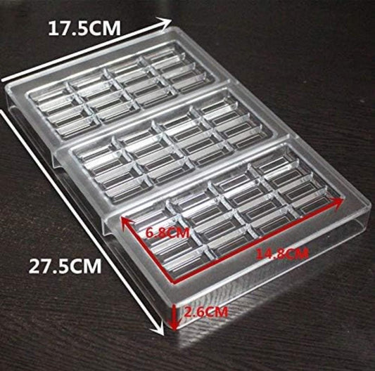 Bakewareind Bar Polycarbonate Chocolate Mould - Bakeware India