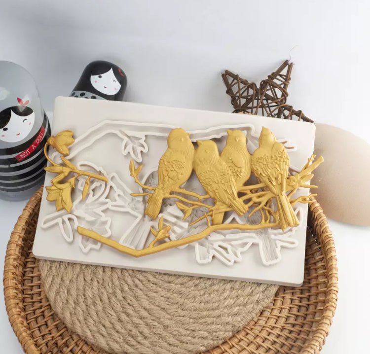 Bakewareind Bird on Branch Big Chocolate/ Fondant Silicone Mould