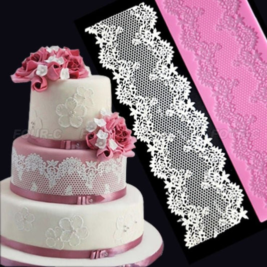 Bakewareind Cake Lace Texture Silicone Mould Mat - Bakeware India
