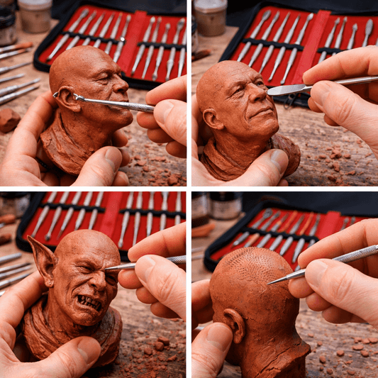 Bakewareind Carving Tool Set For Cake, Fondant, Wax 10pcs - Bakeware India