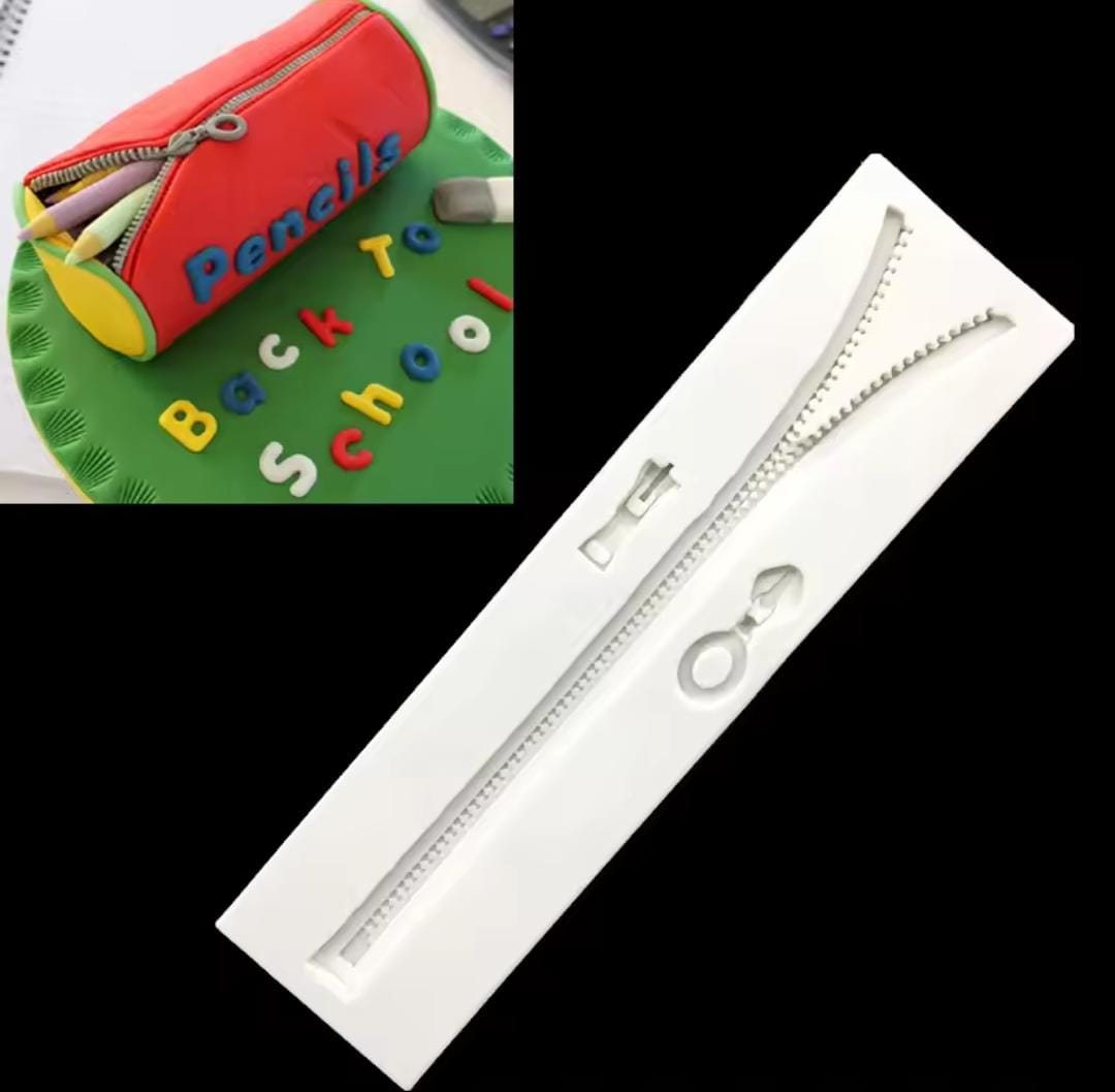 Bakewareind Chain Zip Lock Zipper Fondant Silicone Mould - Bakeware India