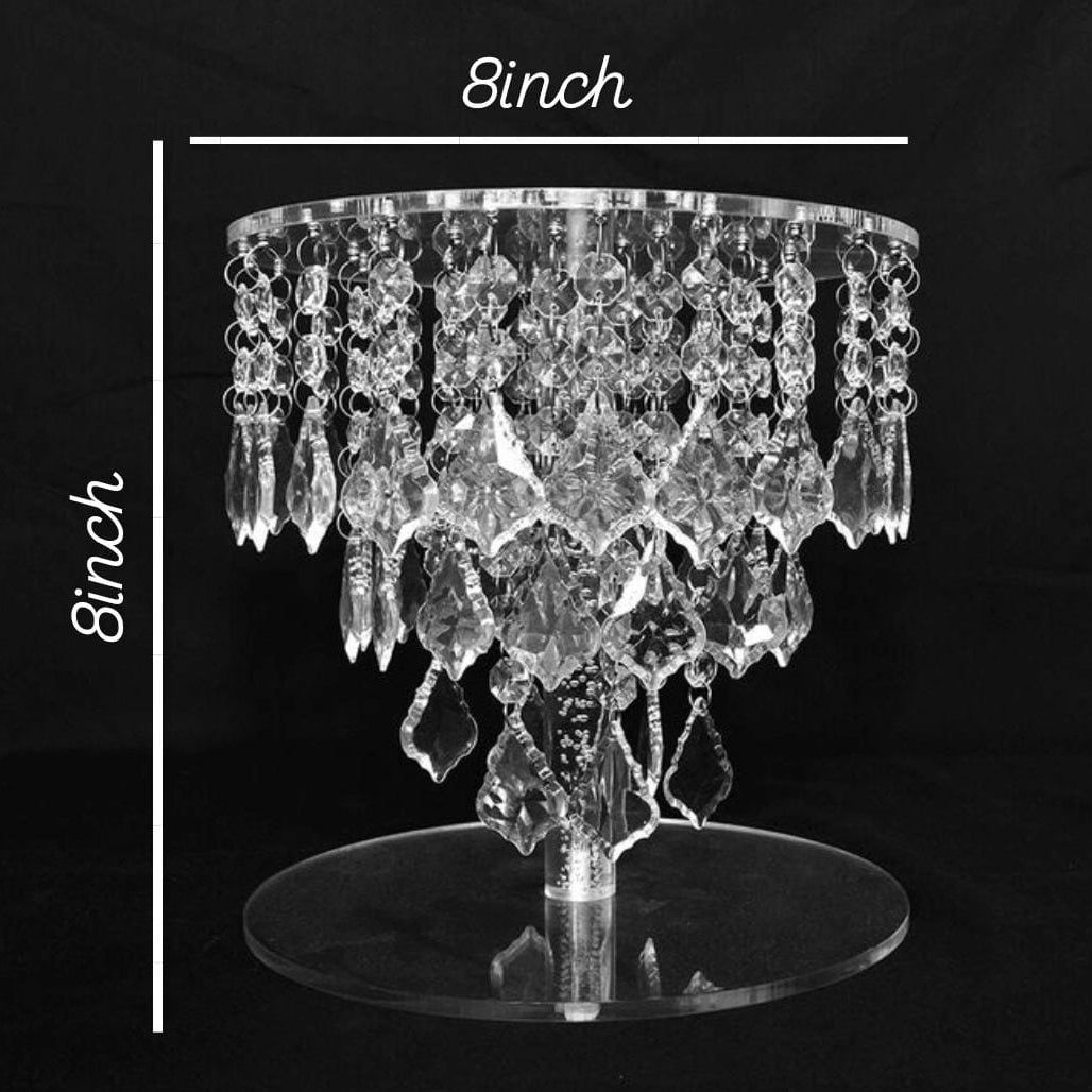 Bakewareind Crystal Spacer Cake Stand,{ 2 sizes } - Bakeware India