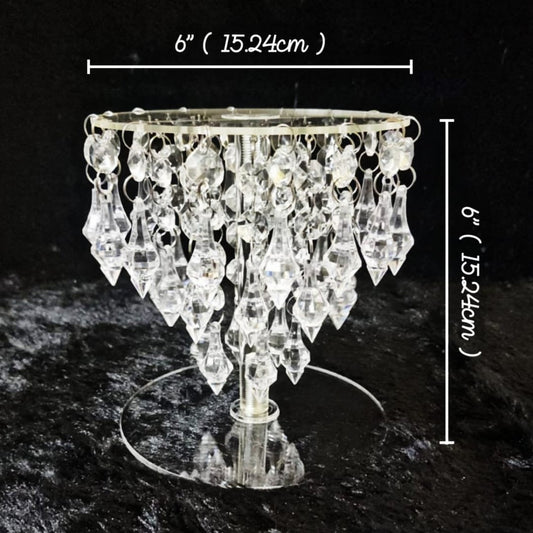 Bakewareind Crystal Spacer Cake Stand,{ 2 sizes } - Bakeware India