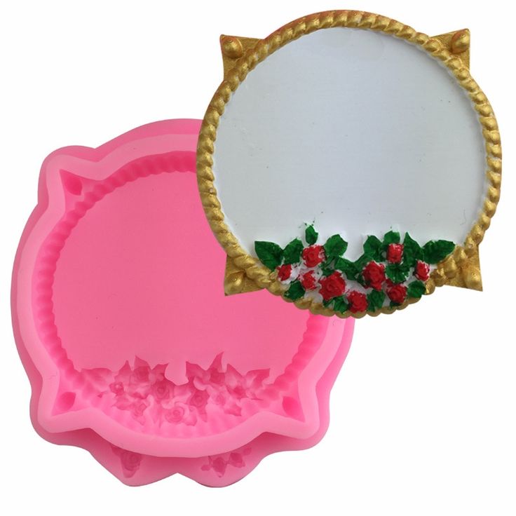 Bakewareind Cute Mirror Frame Fondant Silicone Chocolate Mould - Bakeware India