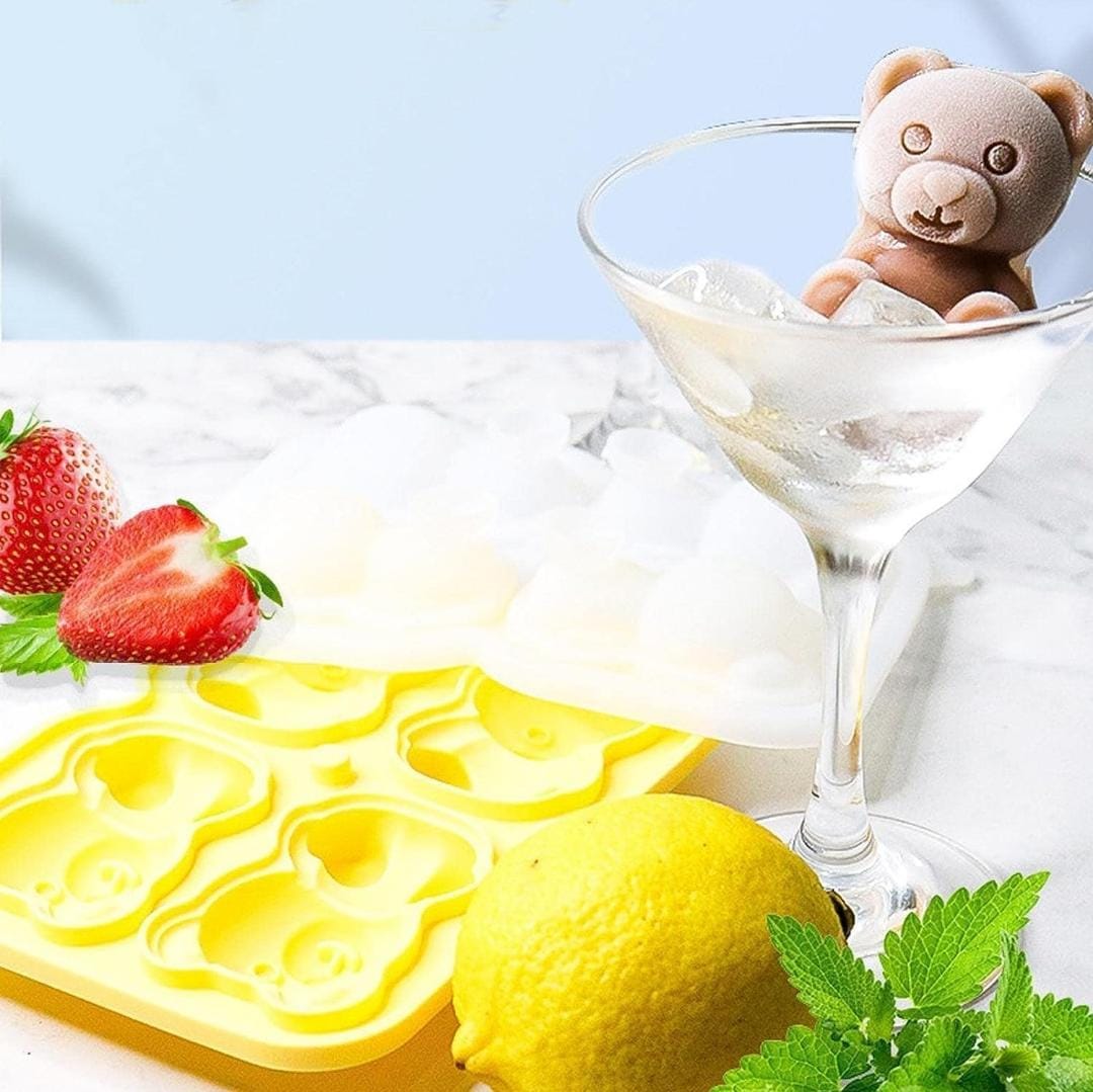 Bakewareind Cute Teddy Bear Ice Cube Making Silicone Mould - Bakeware India