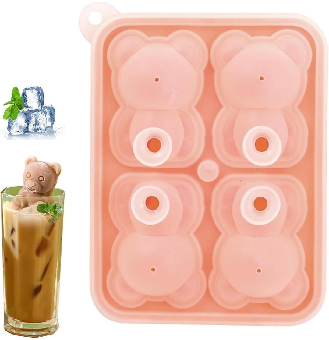 Bakewareind Cute Teddy Bear Ice Cube Making Silicone Mould - Bakeware India