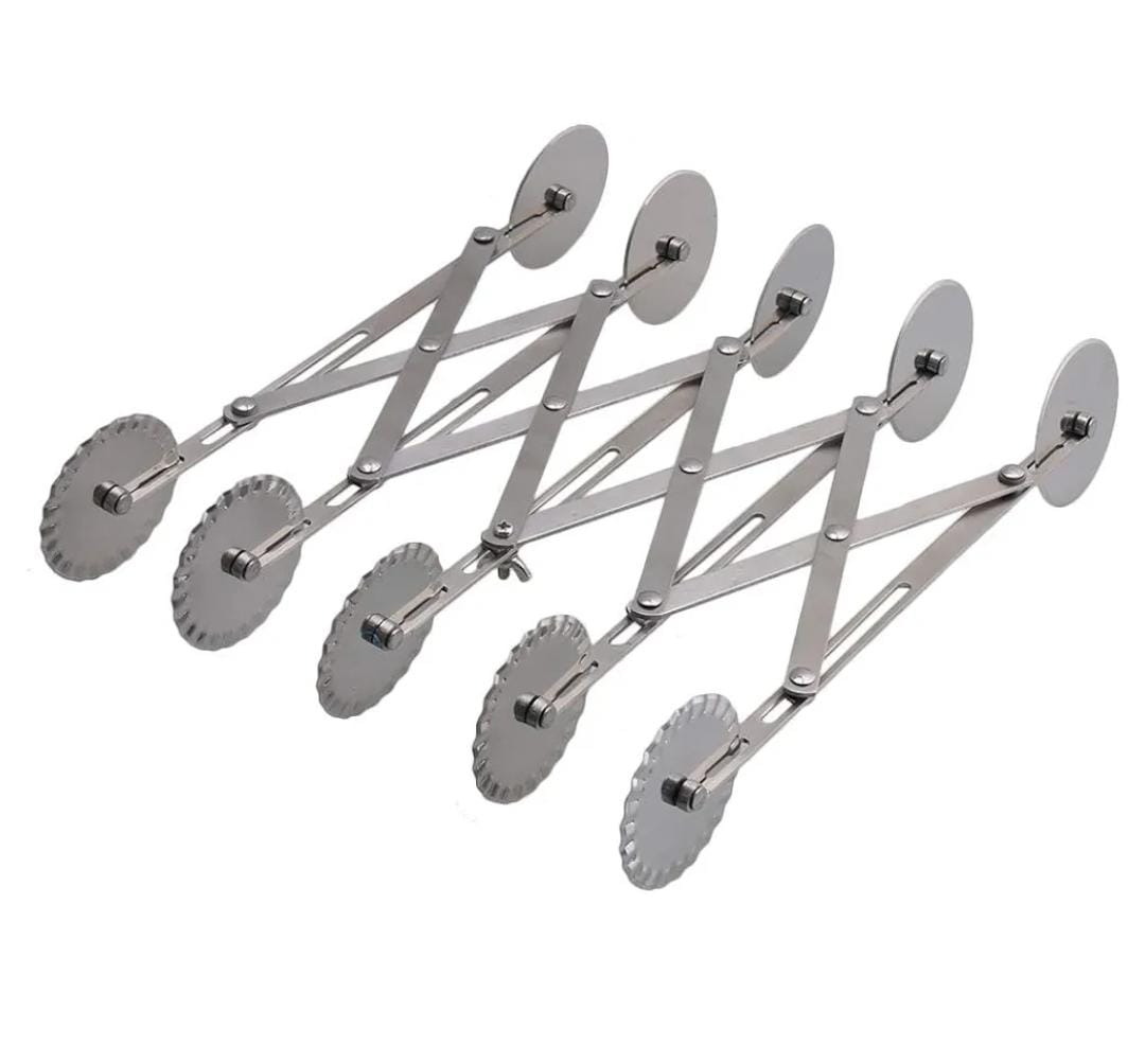 Bakewareind Double Side Pastry Wheel Cutter Stainless Steel - Bakeware India