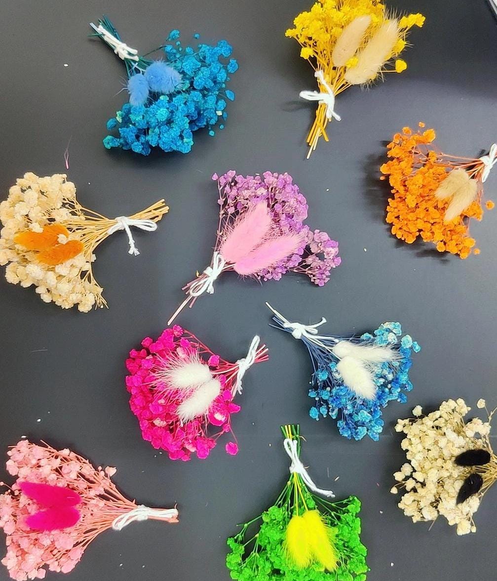 Bakewareind Dried Flower Mini Customize Bouquets { Select Colors } - Bakeware India