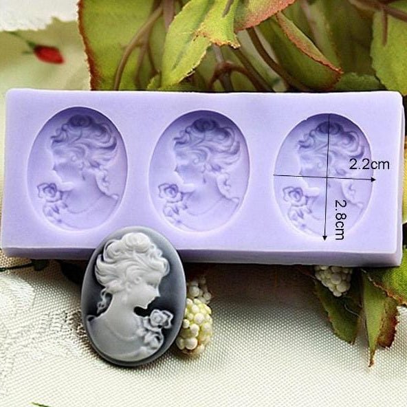 Bakewareind European Lady Vintage Cake Fondant Silicone Mould - Bakeware India