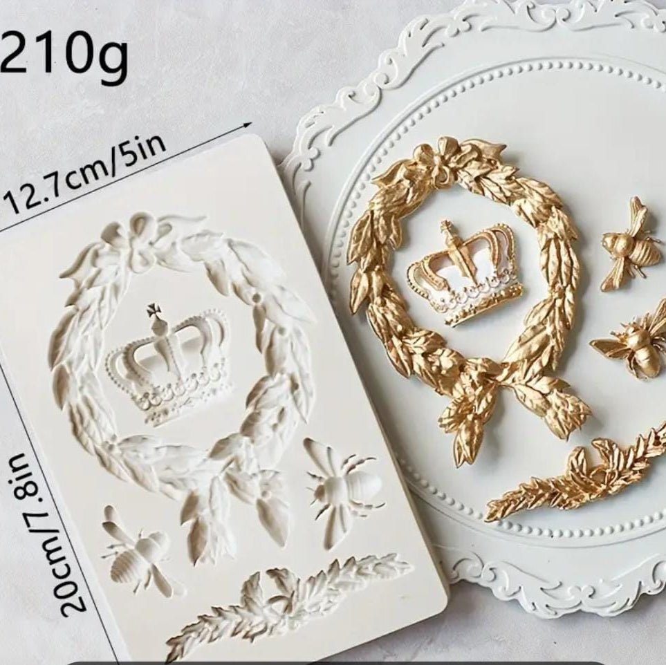 Bakewareind European Wreath Vintage Cake Silicone Fondant Chocolate Mould - Bakeware India
