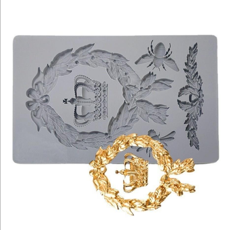 Bakewareind European Wreath Vintage Cake Silicone Fondant Chocolate Mould - Bakeware India