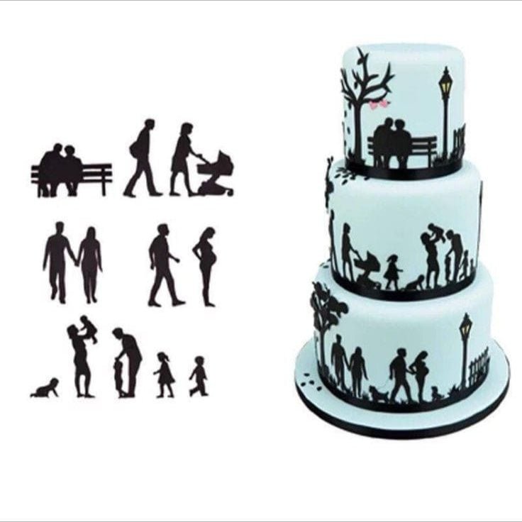Bakewareind Family Silhouette Cookie Fondant Cutter Set - Bakeware India