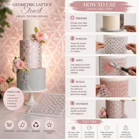 Bakewareind Gem Cake Stencil - Bakeware India