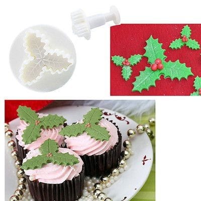Bakewareind Holly Ivy Leaf plunger 2pcs set - Bakeware India